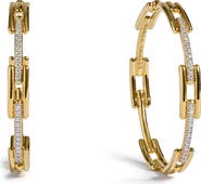 Monica Vinader Signature Link Lab Grown Diamond Hoop Earrings (Online Trunk Show)