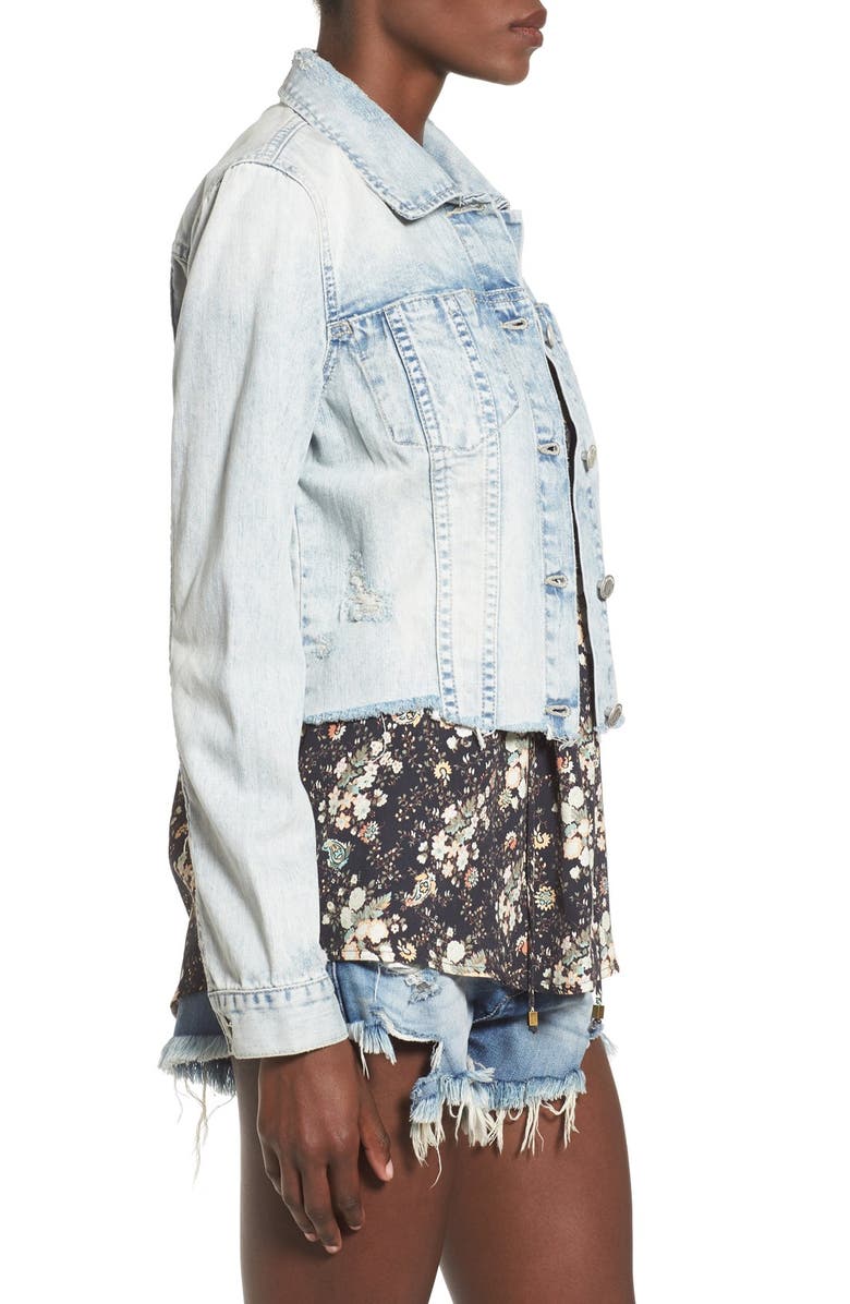 BLANKNYC Crop Denim Jacket, Alternate, color, 