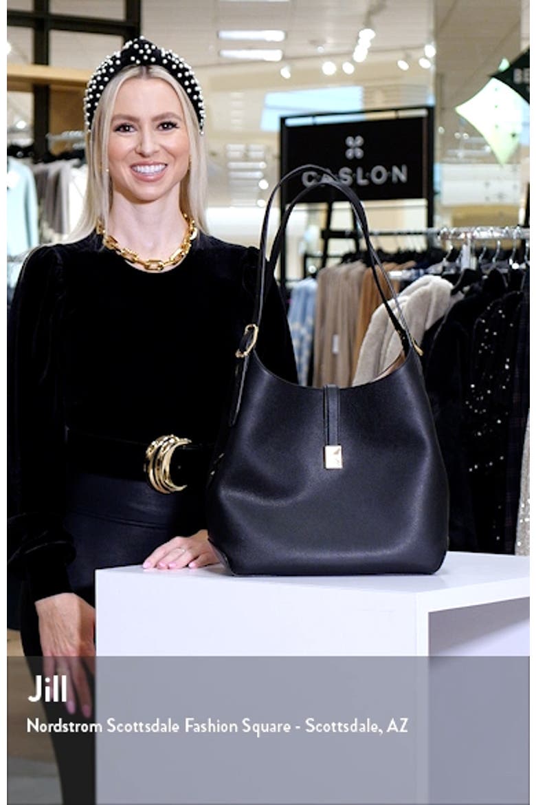large deco pebbled leather shoulder bag video
