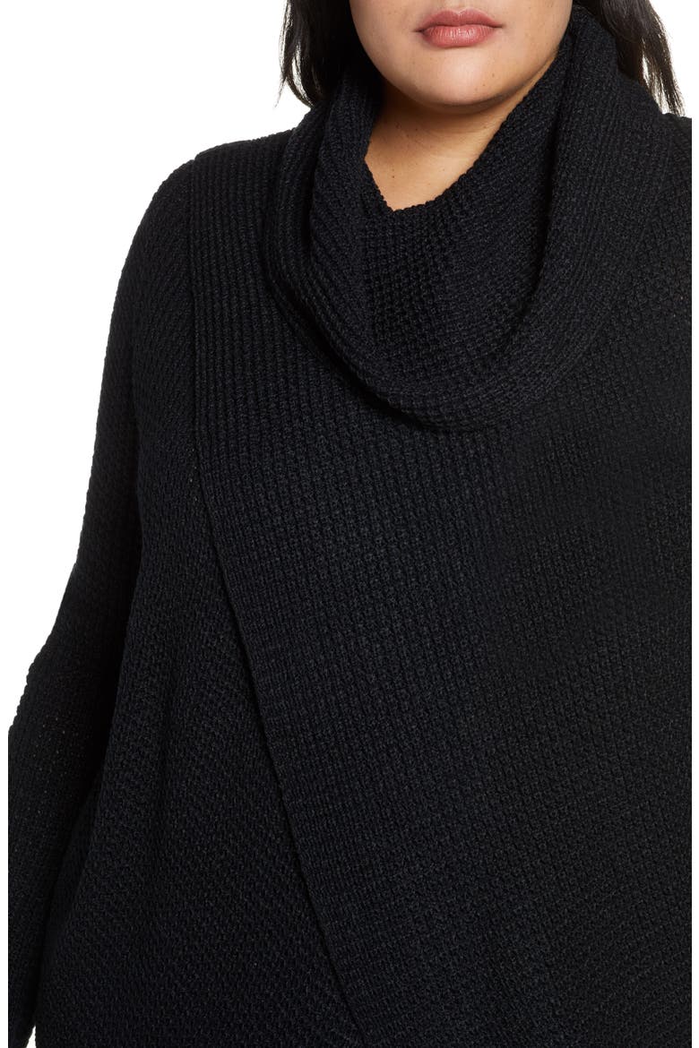 Cowl Neck Sweater, Alternate, color, BLACK