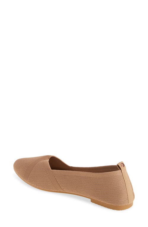 Danskin Notched Knit Flat In Camel