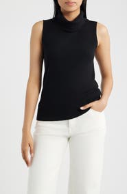 CITY BLUES Turtleneck Sleeveless Sweater
