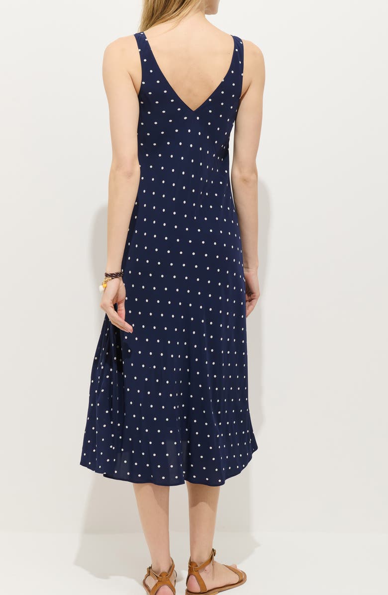 Alex Mill Flora Polka Dot Midi Dress, Alternate, color, Navy / White