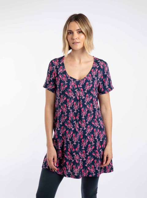 Nuri Printed Viscose Tunic Top