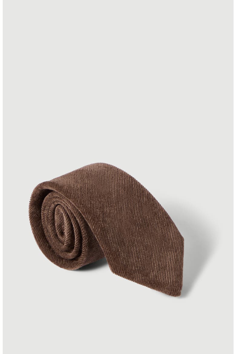 Fluid corduroy tie, Alternate, color, Cigar