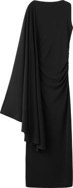 MANGO Asymmetric Cape Dress