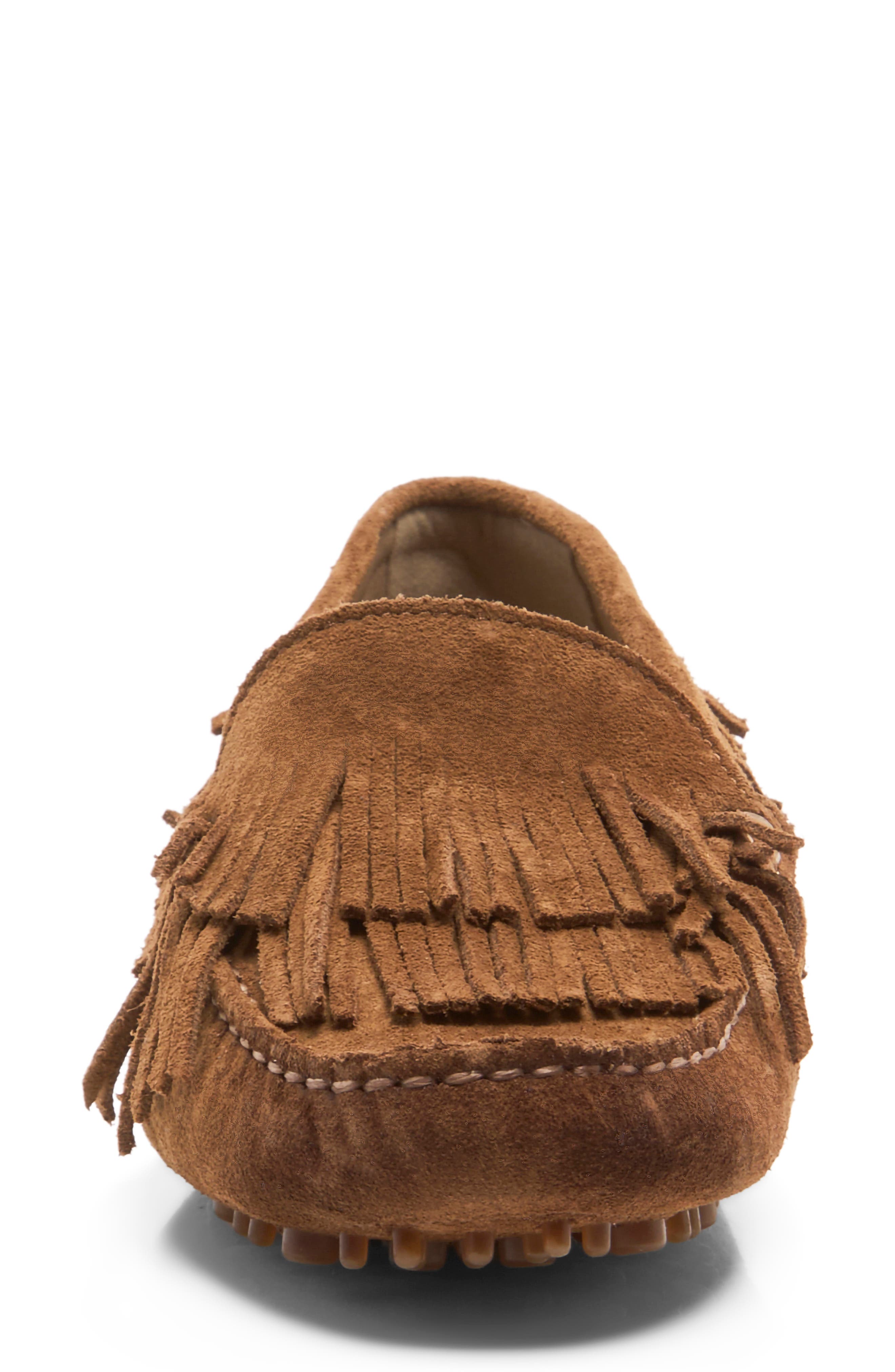 Freddie Fringe Loafer, Alternate, color, CAMEL SUEDE