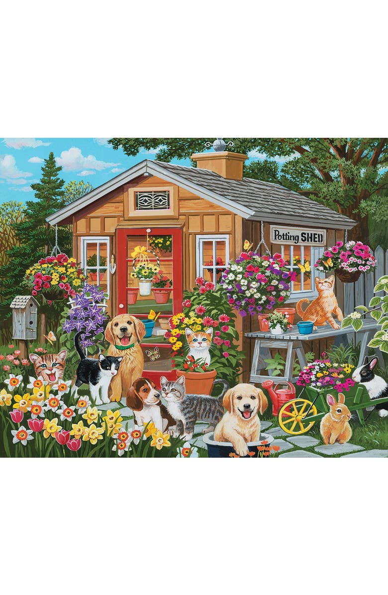 Sunsout Visiting the Potting Shed 1000 piece Jigsaw Puzzle for Adults, Alternate, color, Multicolor