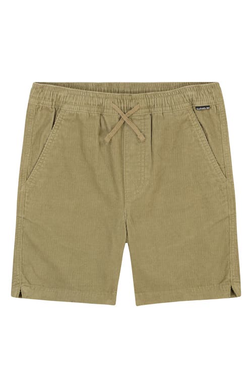 QUIKSILVER QUIKSILVER KIDS' TAXER CORDUROY DRAWSTRING SHORTS 