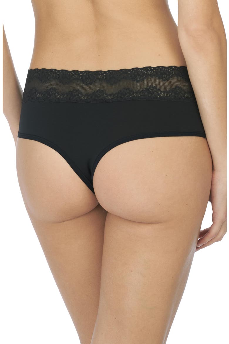 Bliss Perfection One Size High Rise Thong 2-Pack, Alternate, color, Black