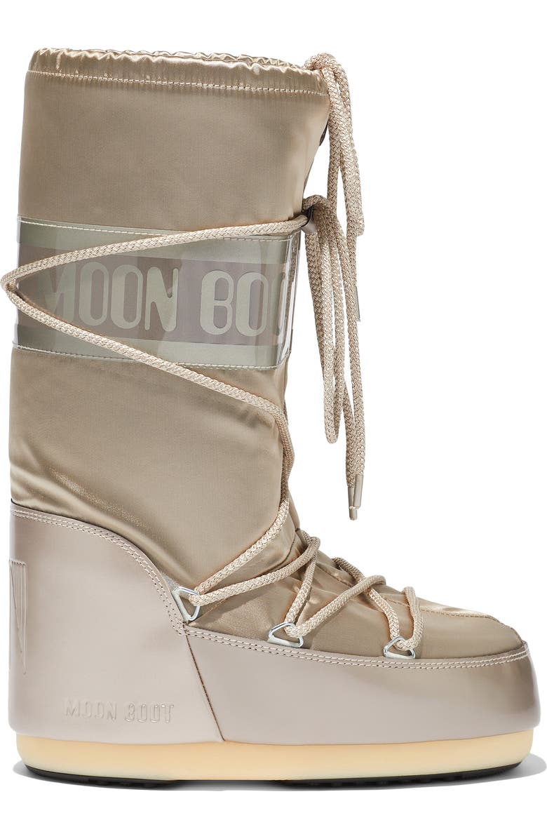 Moon Boot<sup>®</sup> Icon Glance Water Repellent Boot, Main, color, Platinum