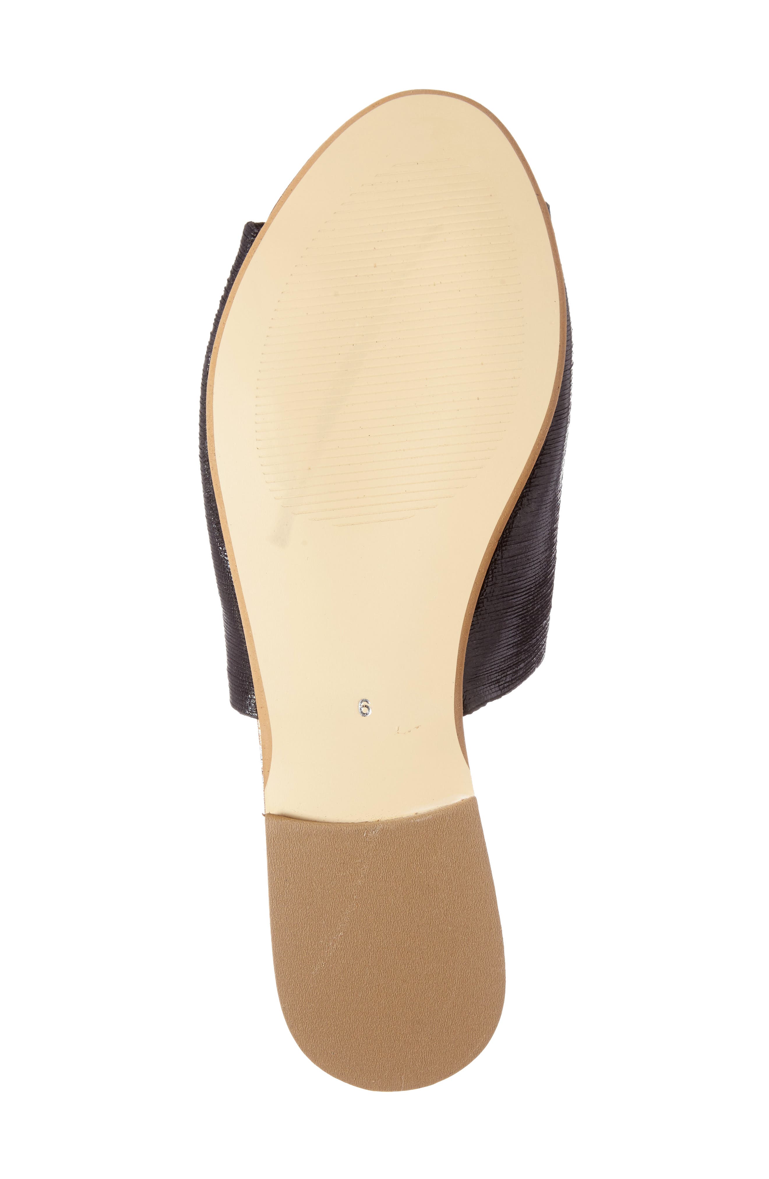 Bahiti Open Toe Slide, Alternate, color, BLACK LEATHER