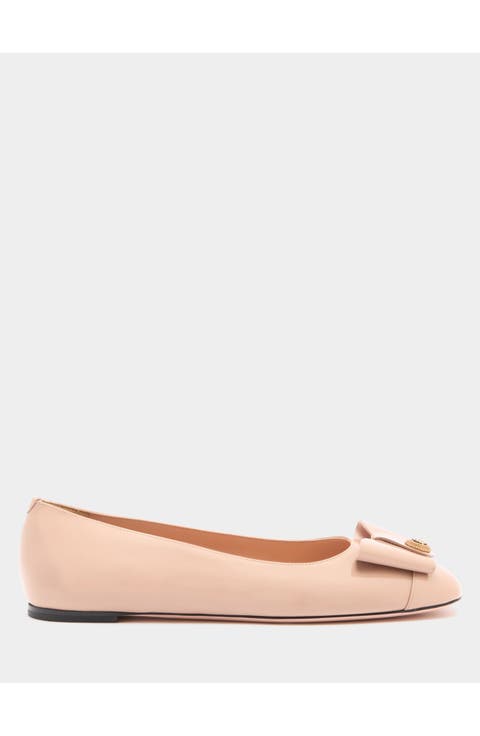 B-Bow Flat in Calf Leather