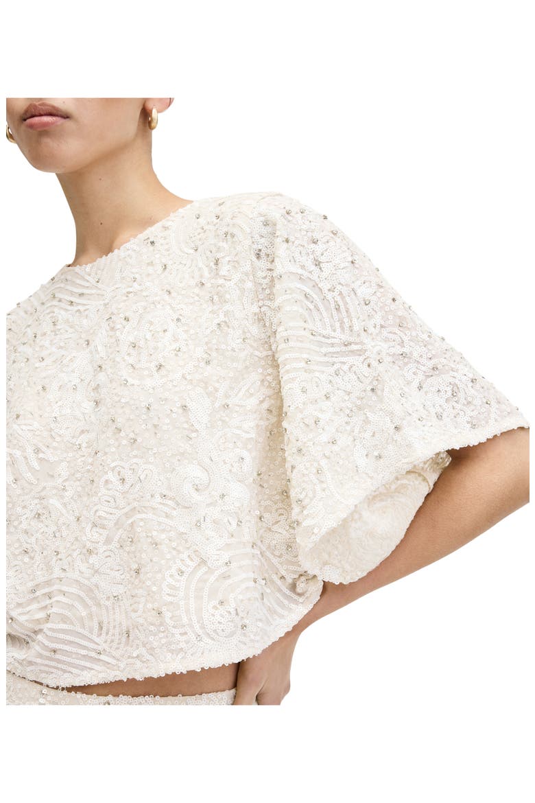 Ivy Bead & Sequin Top, Alternate, color, ECRU WHITE