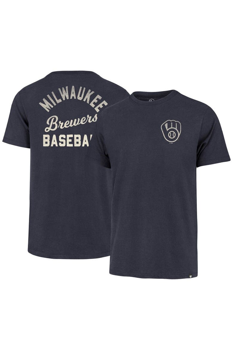 Men's '47  Navy Milwaukee Brewers Turn Back Franklin T-Shirt, Main, color, Navy