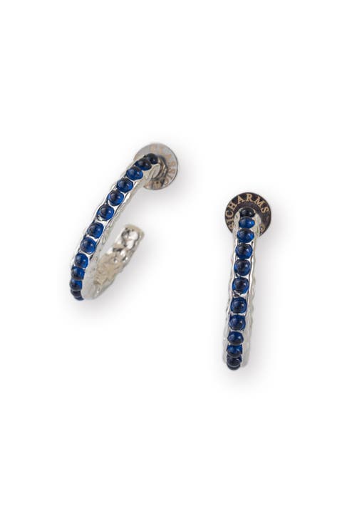 Serena Molten Gemstone Hoop Earrings