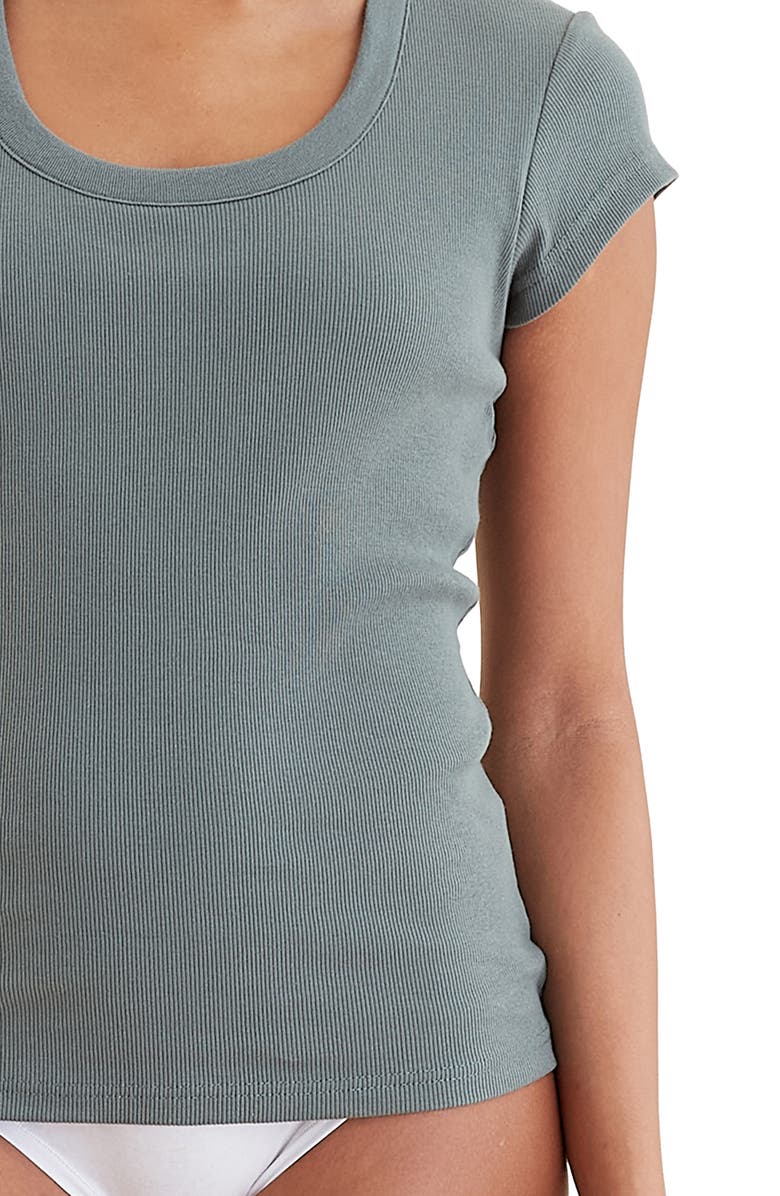 Papinelle Milla Ribbed Shelf Bra T-Shirt, Alternate, color,