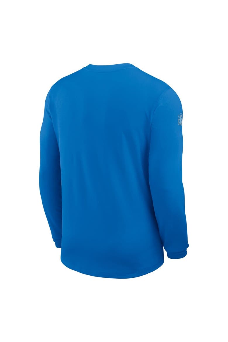 Men's Nike Blue Detroit Lions Sideline Coach UV Performance Long Sleeve T-Shirt, Alternate, color, Blue