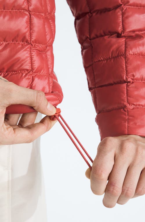The North Face Thermoball Quilted Hooded Jacket In Red