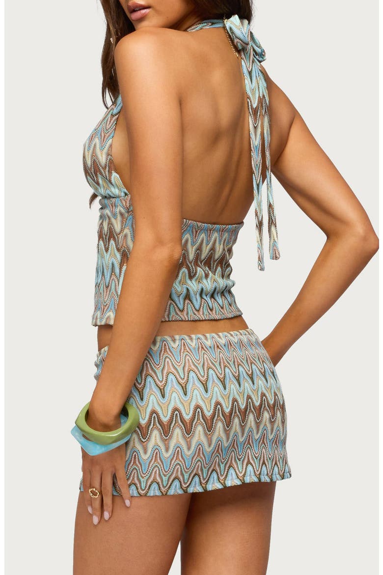Saha Zigzag Knit Halter Top, Alternate, color, MIX
