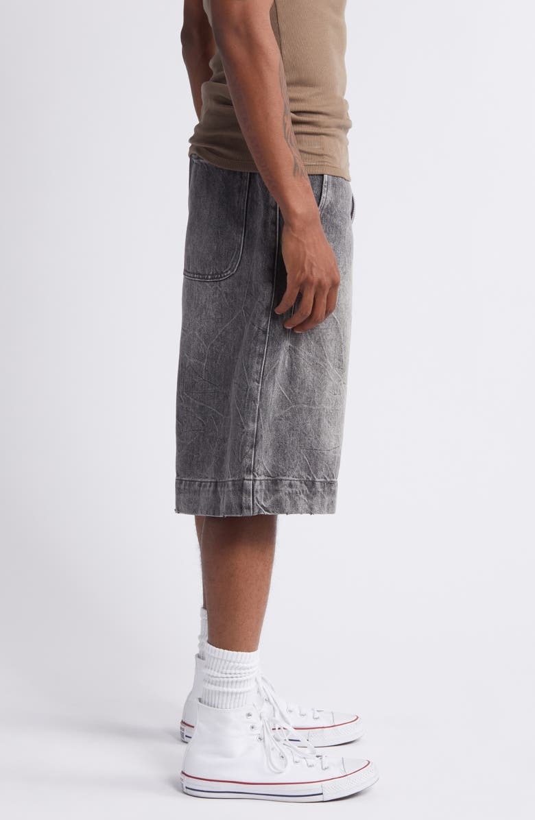 Elwood Trapezoid Denim Shorts, Alternate, color,