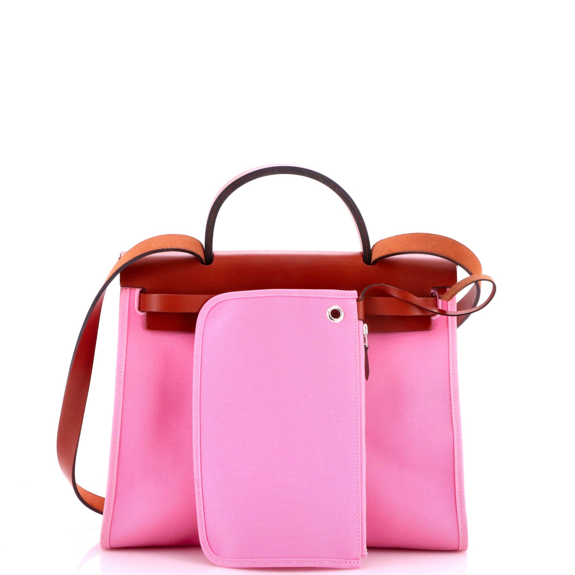 Herbag Zip Leather and Toile 31, Alternate, color, Pink