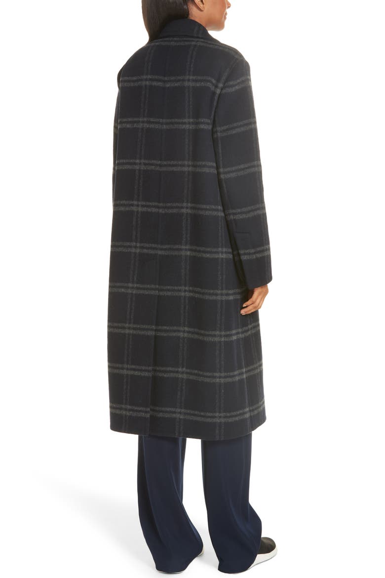 Shadow Plaid Coat, Alternate, color, COASTAL/ GREY