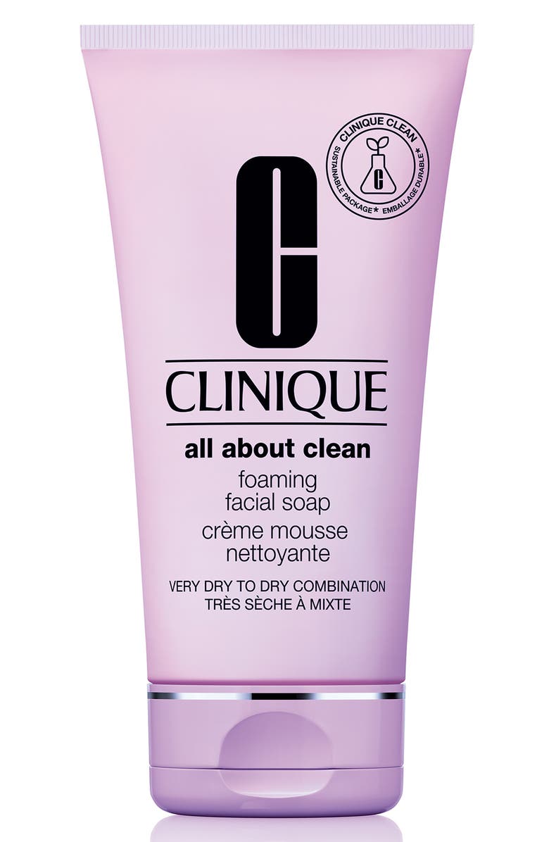 Clinique All About Clean Foaming Facial Cleanser with Hyaluronic Acid, Main, color,
