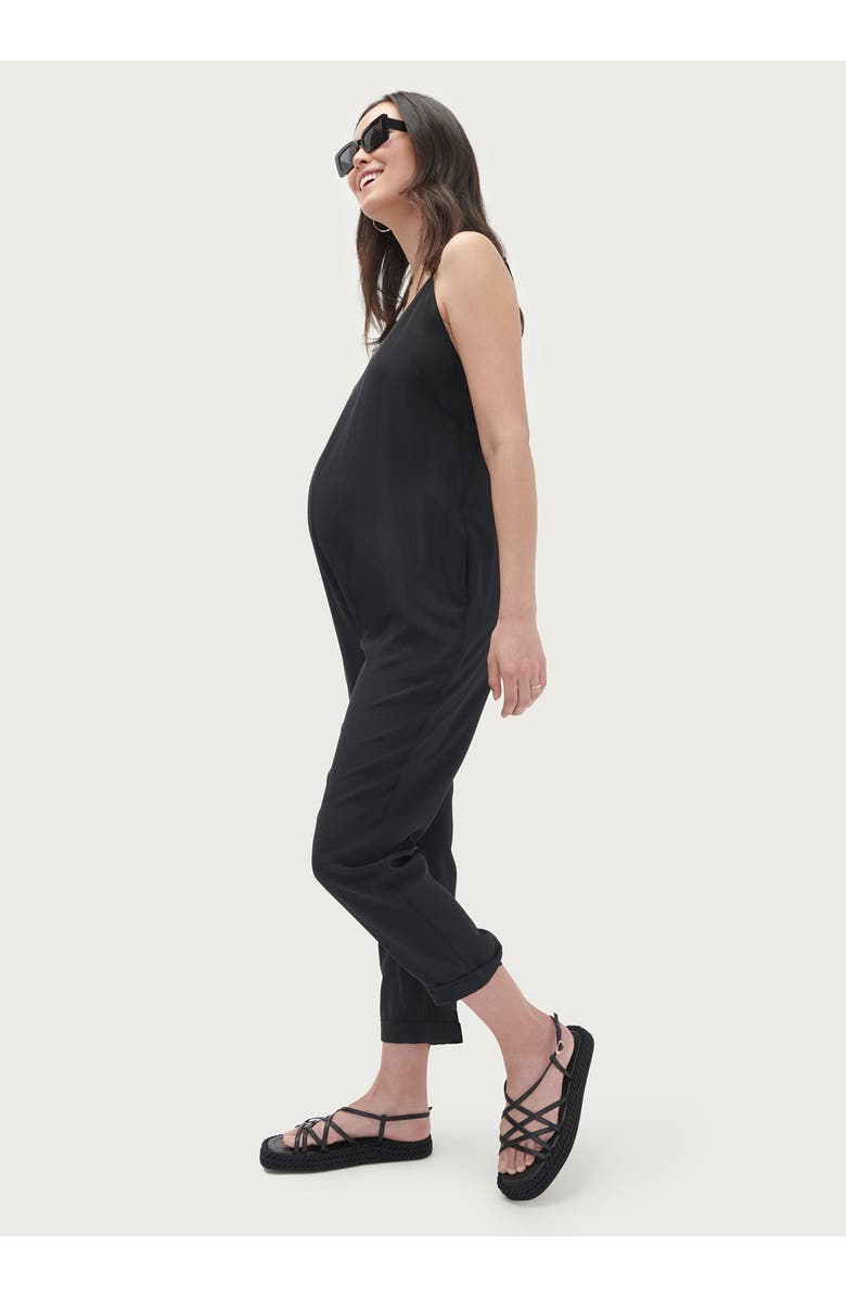 HATCH Collection The Georgie Jumpsuit, Alternate, color, Black