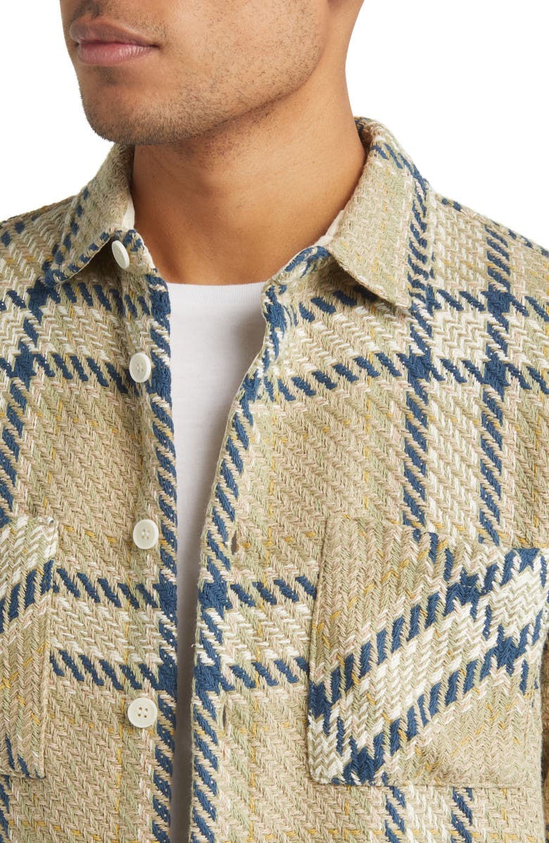Wax London Whiting Plaid Button-Up Overshirt, Alternate, color, 