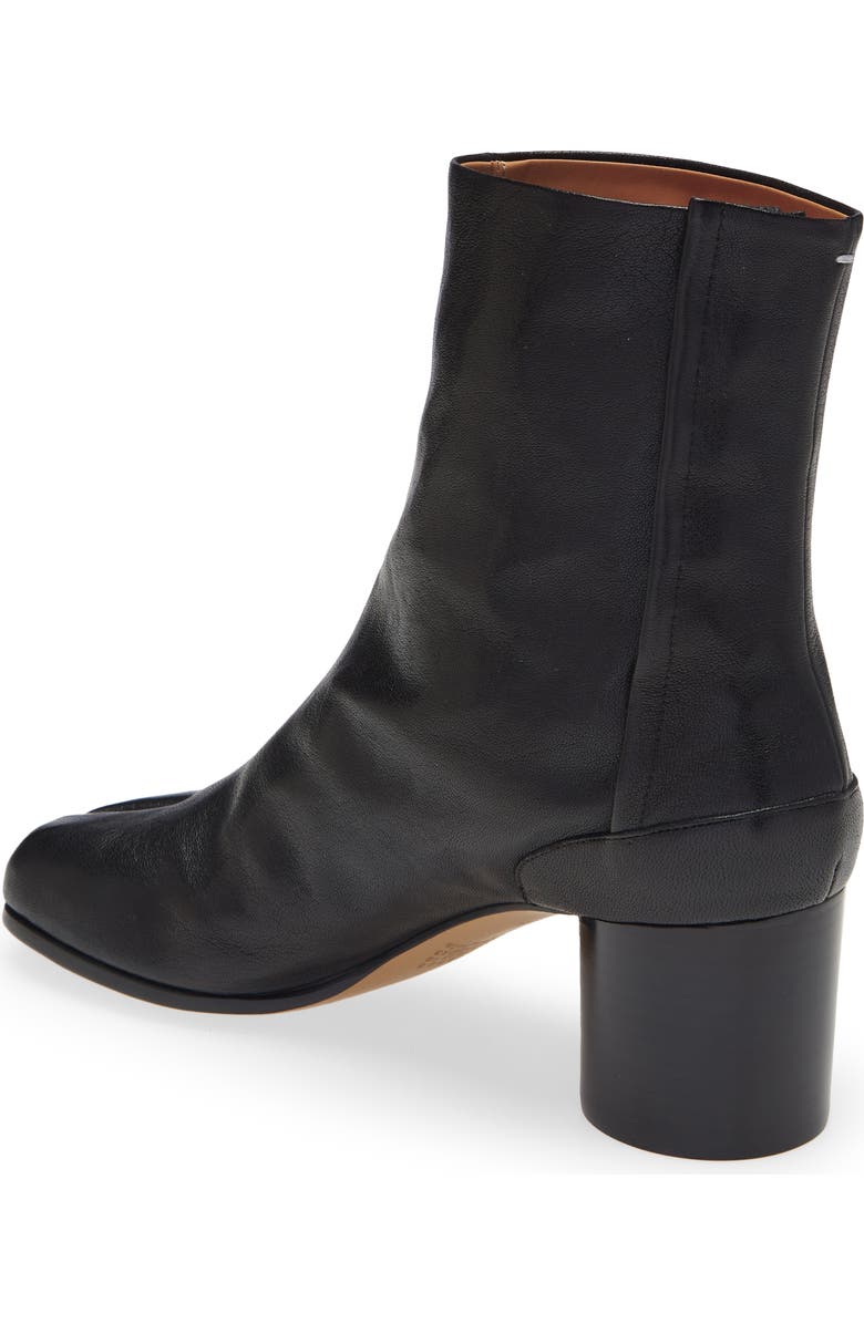 Maison Margiela Tabi Leather Boot, Alternate, color, Black