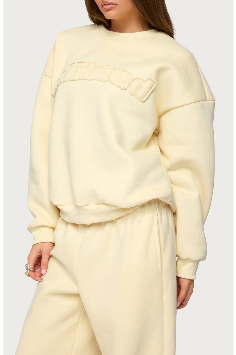 Jaylie Logo Sweatshirt, Alternate, color, LIGHT-YELLOW