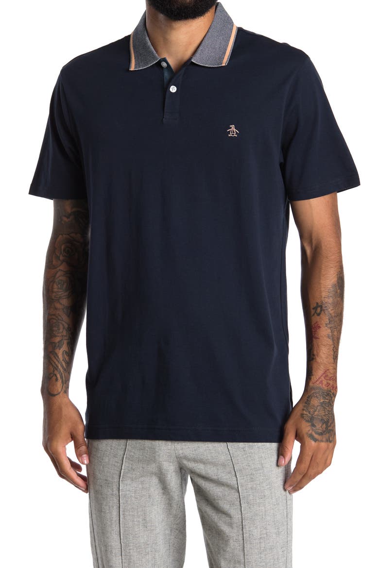Jacquard Knit Polo Shirt, Main, color, DARK SAPPHIRE