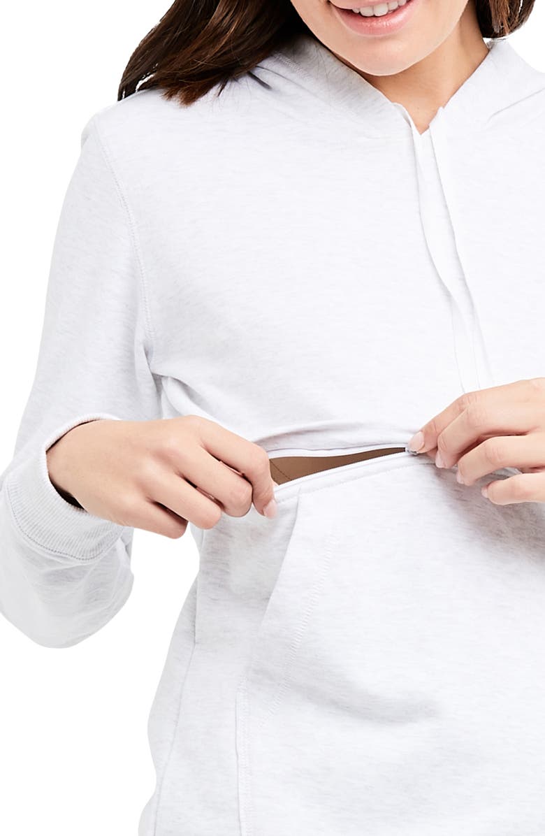 Ripe Maternity Kitty Cotton Blend Maternity/Nursing Hooded Sweatshirt, Alternate, color, 