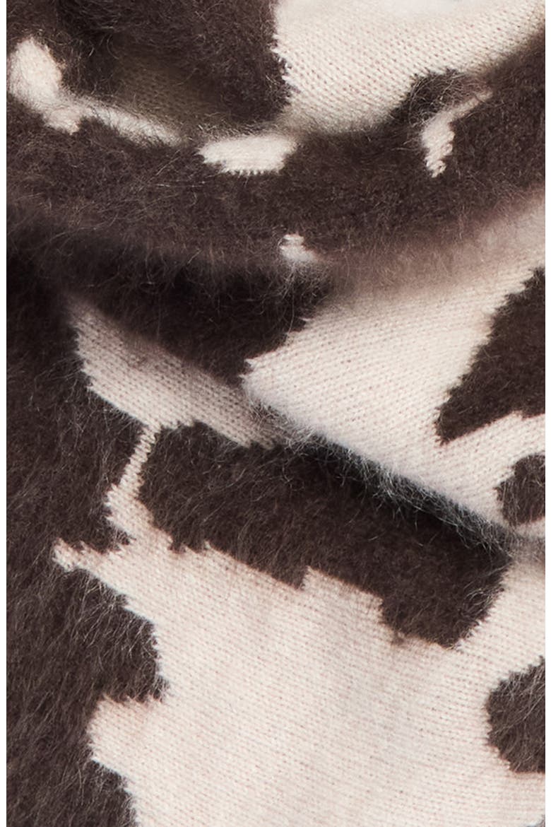 Grizzly Cowhide Cashmere Wild Rag, Alternate, color, OATMEAL/ BURNT COCOA