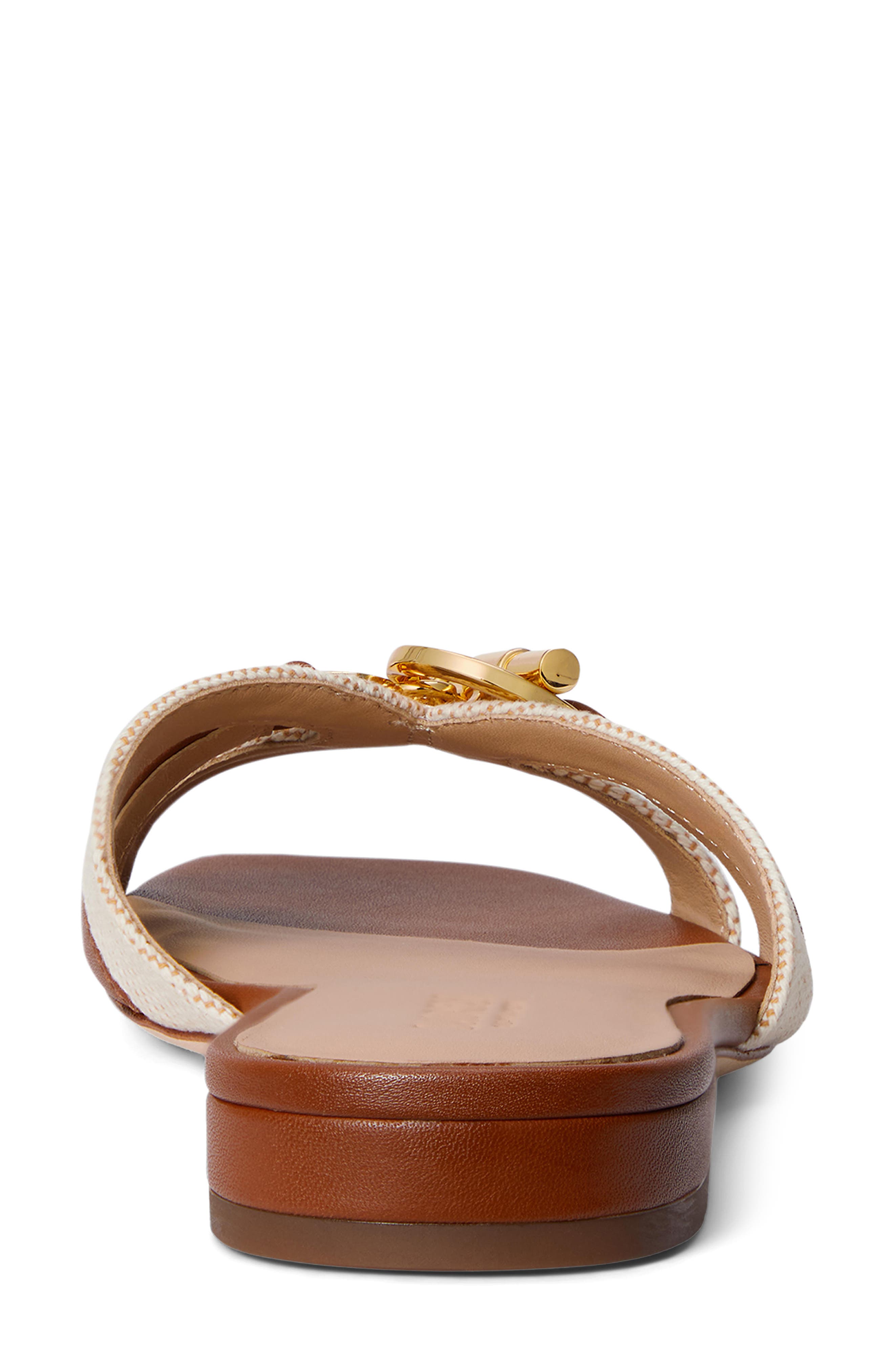 Ralph Lauren Blaike Slide Sandal, Alternate, color, Natural/ Buff/ Lauren Tan