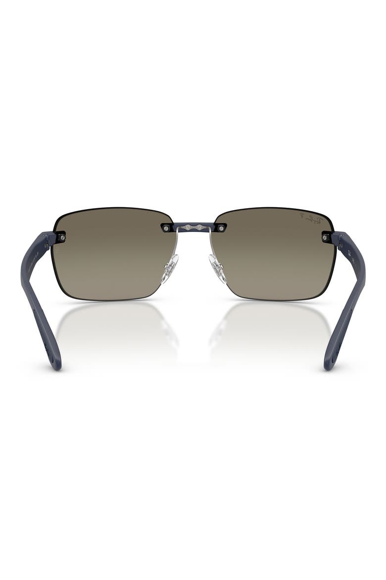 62mm Polarized Irregular Sunglasses, Alternate, color, SAND DARK BLUE / GREY