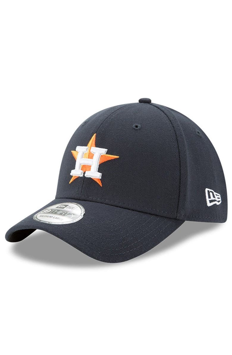 New Era Men's New Era Navy Houston Astros Button Team Classic 39THIRTY Flex Hat, Alternate, color, Navy