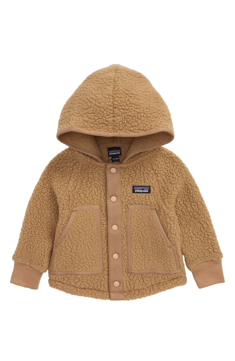 Patagonia Retro Fleece Hooded Jacket, Main, color, Mjvk Mojave Khaki