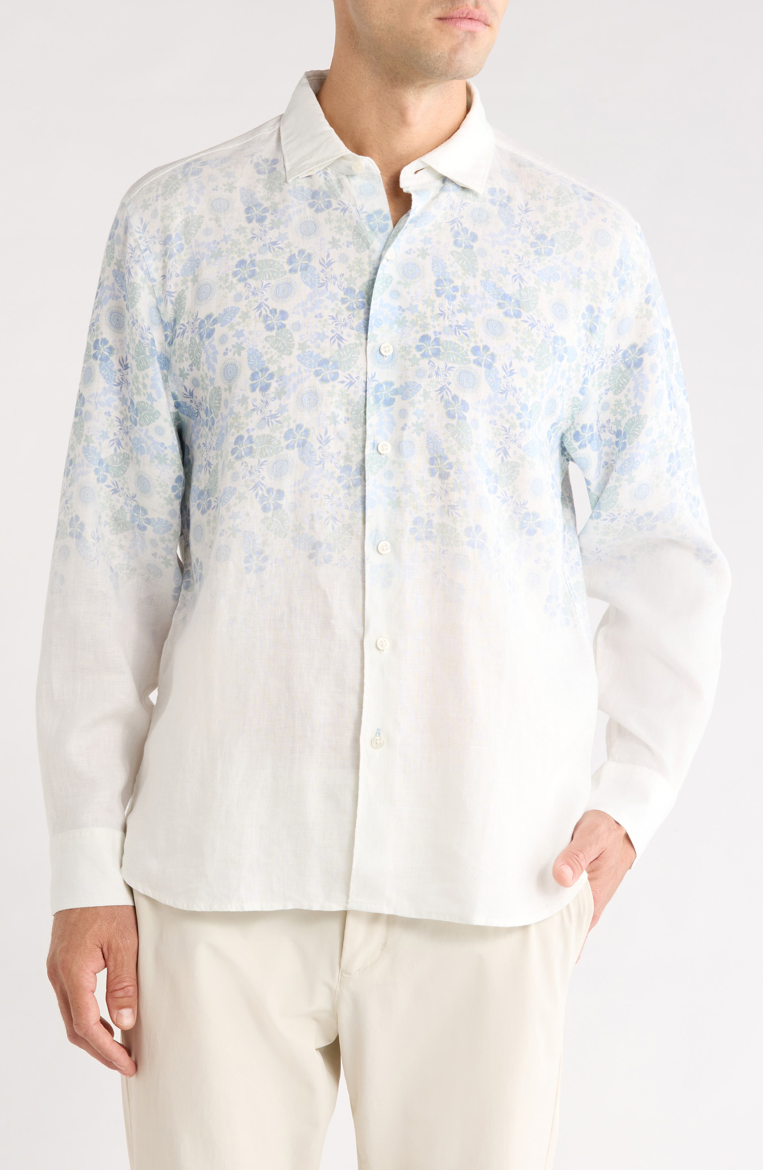 La Flores Fade Linen Button Up Shirt