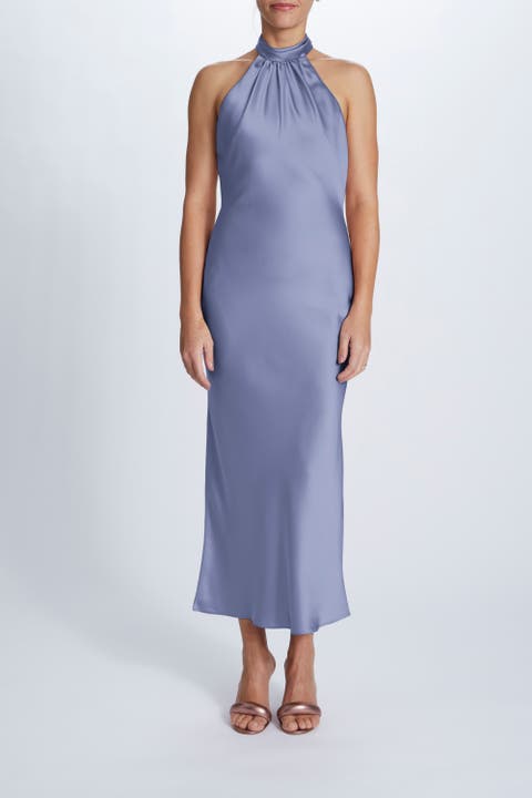 High-neck Halter Cocktail Dress