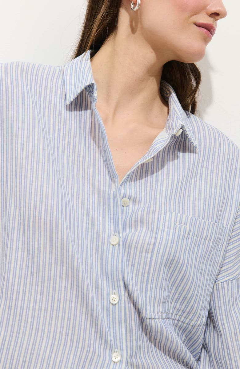 Alex Mill Jo Stripe Shirt, Alternate, color, Ivory / Blue Stripe