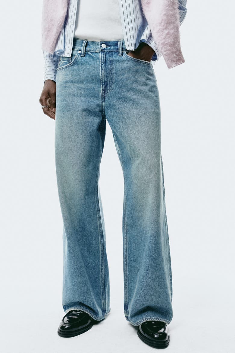 Wide Jeans, Alternate, color, Light denim blue