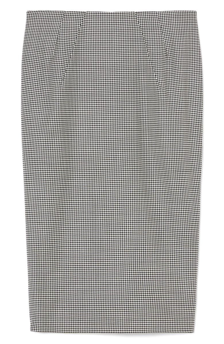 Marina Rinaldi Etiopia Houndstooth Pencil Skirt, Alternate, color, Black/ White