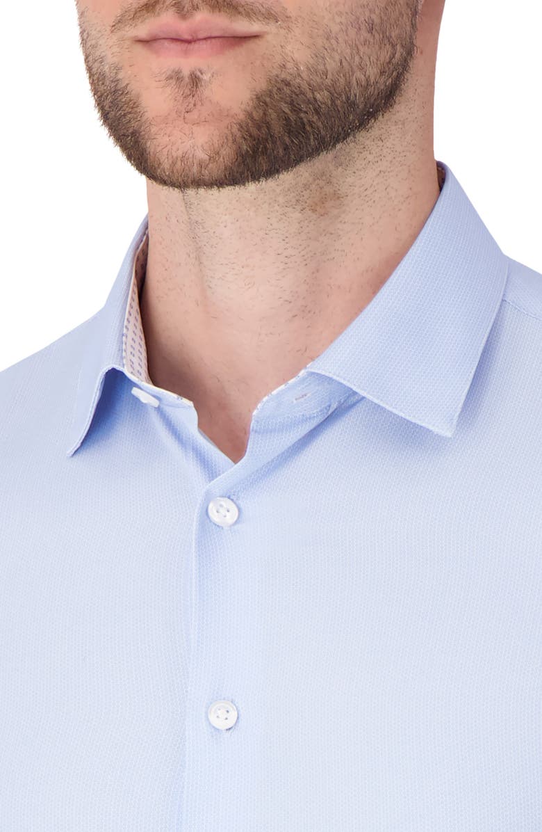 Report Collection Geometric Print Slim Fit Stretch Dress Shirt, Alternate, color, Blue