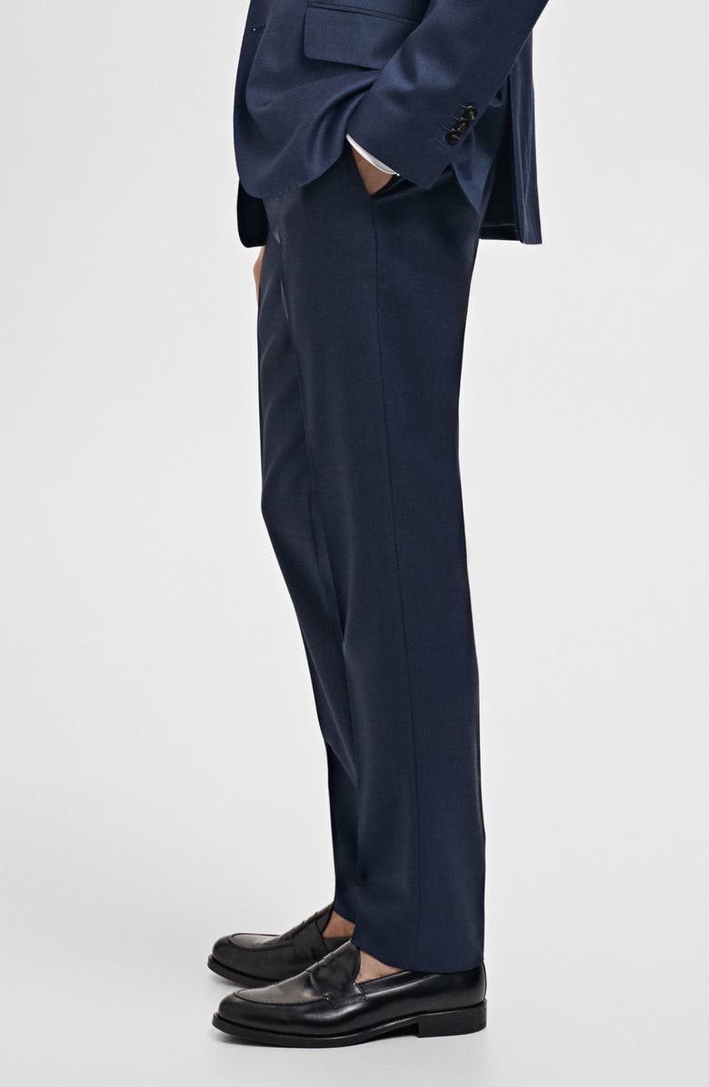 MANGO Venice Virgin Slim Fit Wool Pants, Alternate, color, 