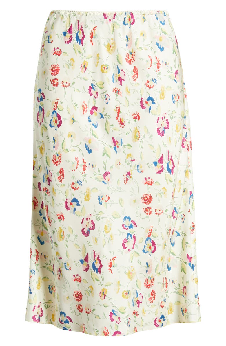 DÔEN Elowette Floral Silk Blend Skirt, Alternate, color, Windswept Blooms