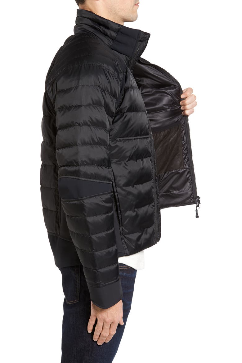 HyBridge Perren  Slim Fit Packable Down Jacket, Alternate, color, BLACK
