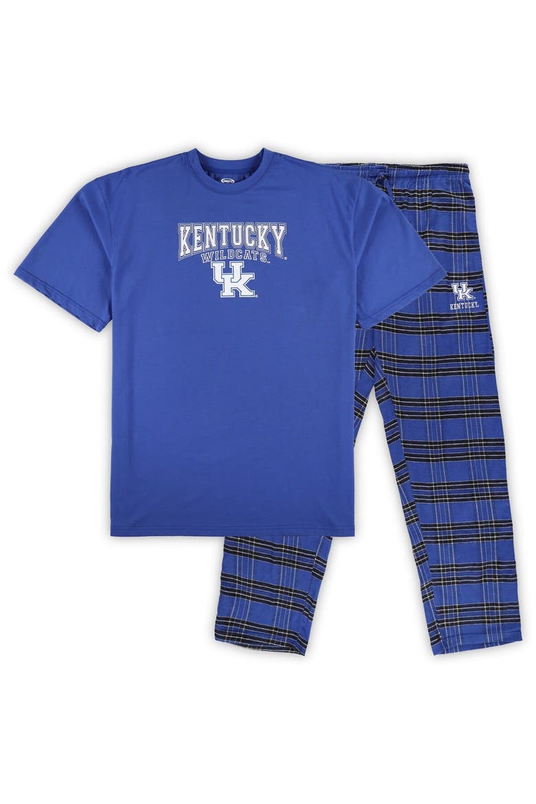 Men's Profile Royal Kentucky Wildcats Big & Tall 2-Pack T-Shirt & Flannel Pants Set, Main, color, Royal