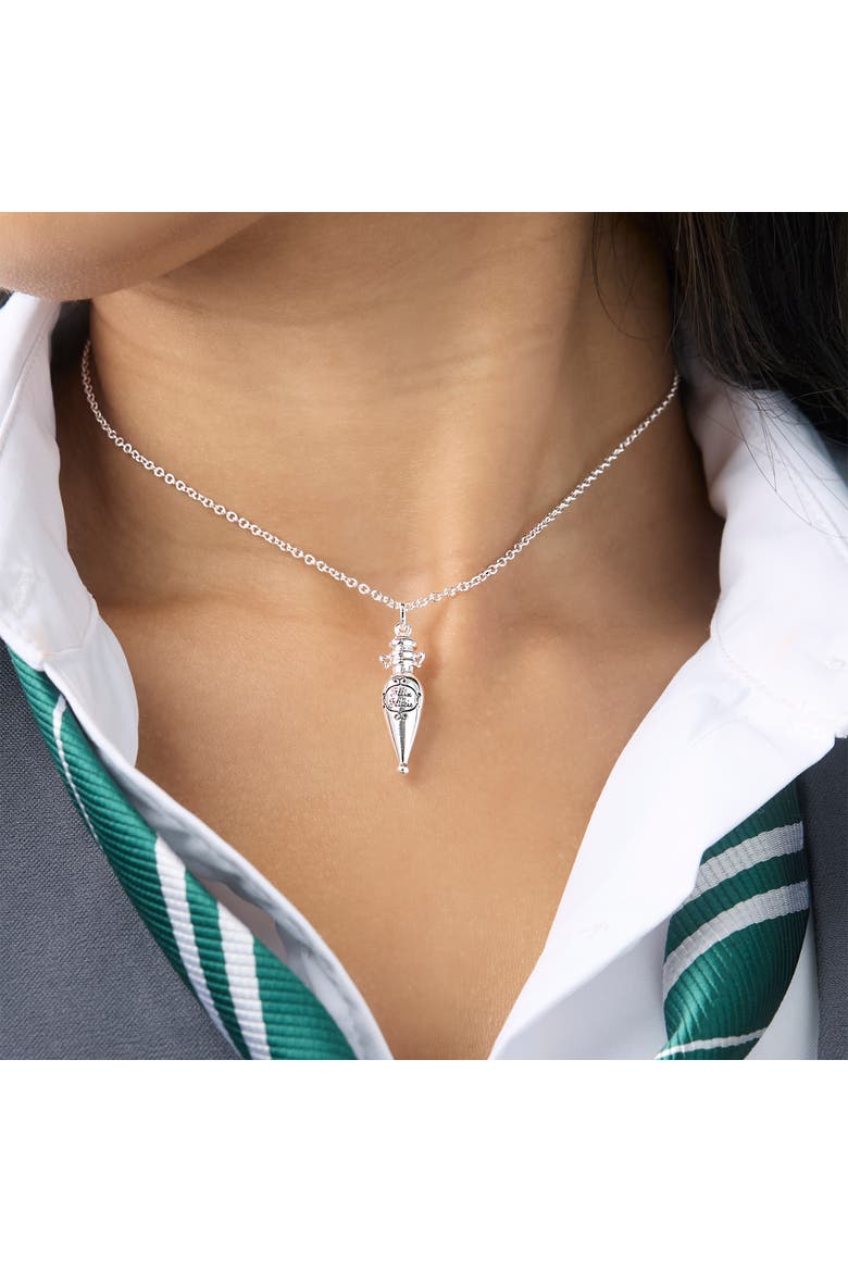 Necklace Official License, Felix Felicis Potion Pendant, 18", Alternate, color, Silver